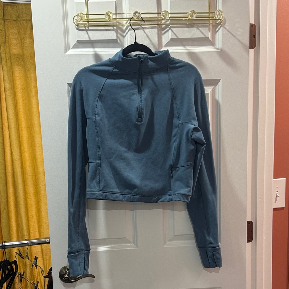 Women's Blue Quarter-Zip Top